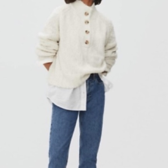 *Host Pick* Everlane Lofty Knit Henley Alpaca Blend Sweater - Picture 11 of 12